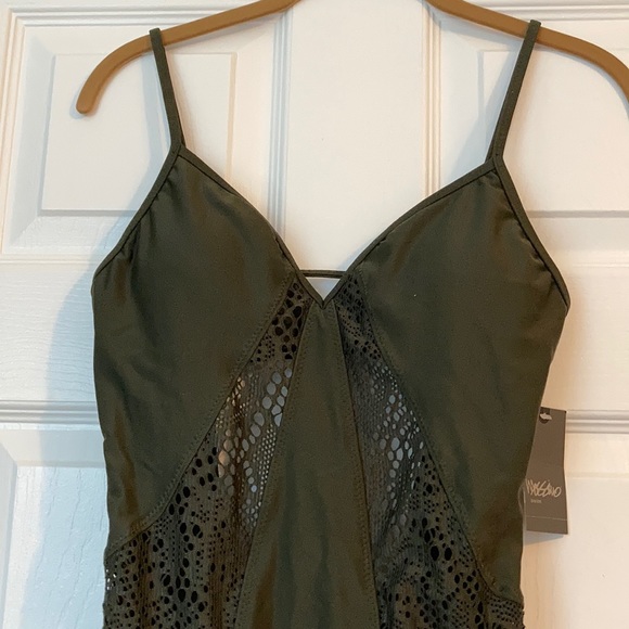 Olive One Piece Bathing Suit - Picture 1 of 6